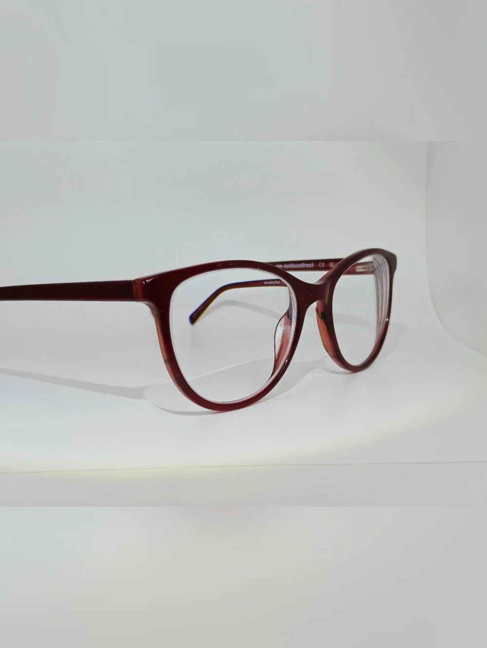 Sphinx. Women's Burgundy Rose Cat-Eye Eyeglass Frames.